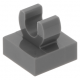 LEGO csempe 1×1 tetején c-alakú fogóval, sötétszürke (15712)